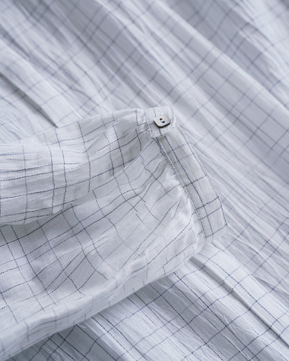 Long Stand Collar Shirt / Washer Check