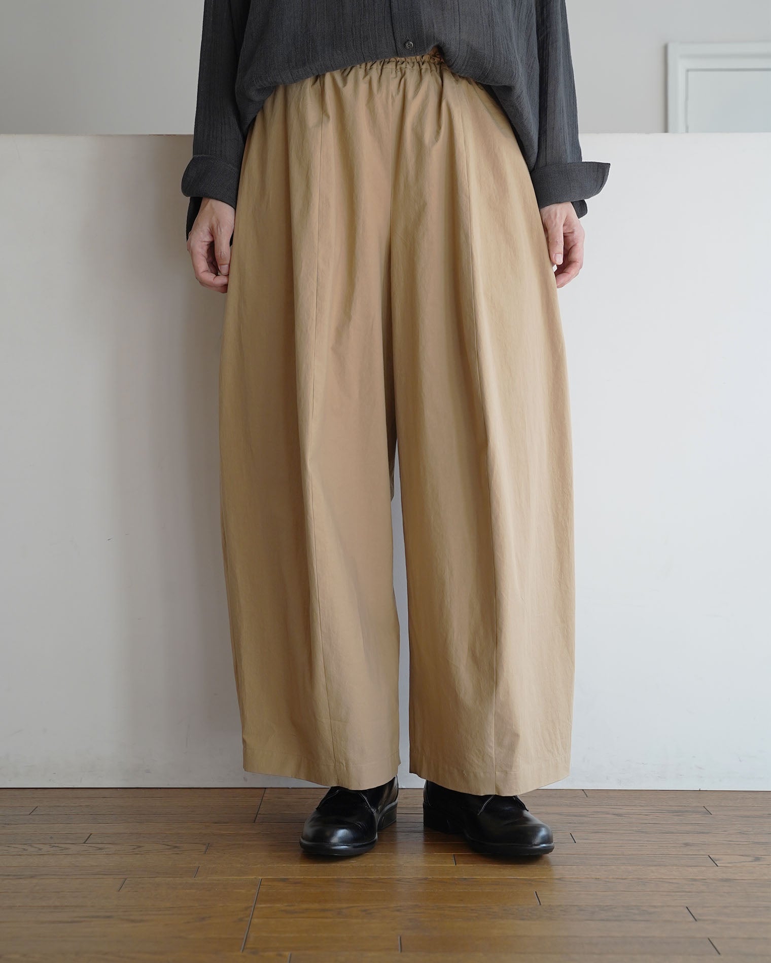 ワイドパンツ/近江晒コットンツイル – entwa