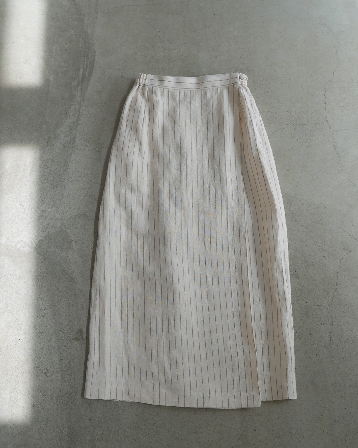 Straight Skirt/Linen Stripe