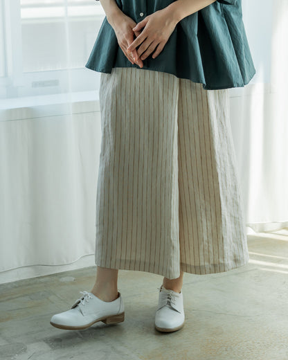Straight Skirt/Linen Stripe