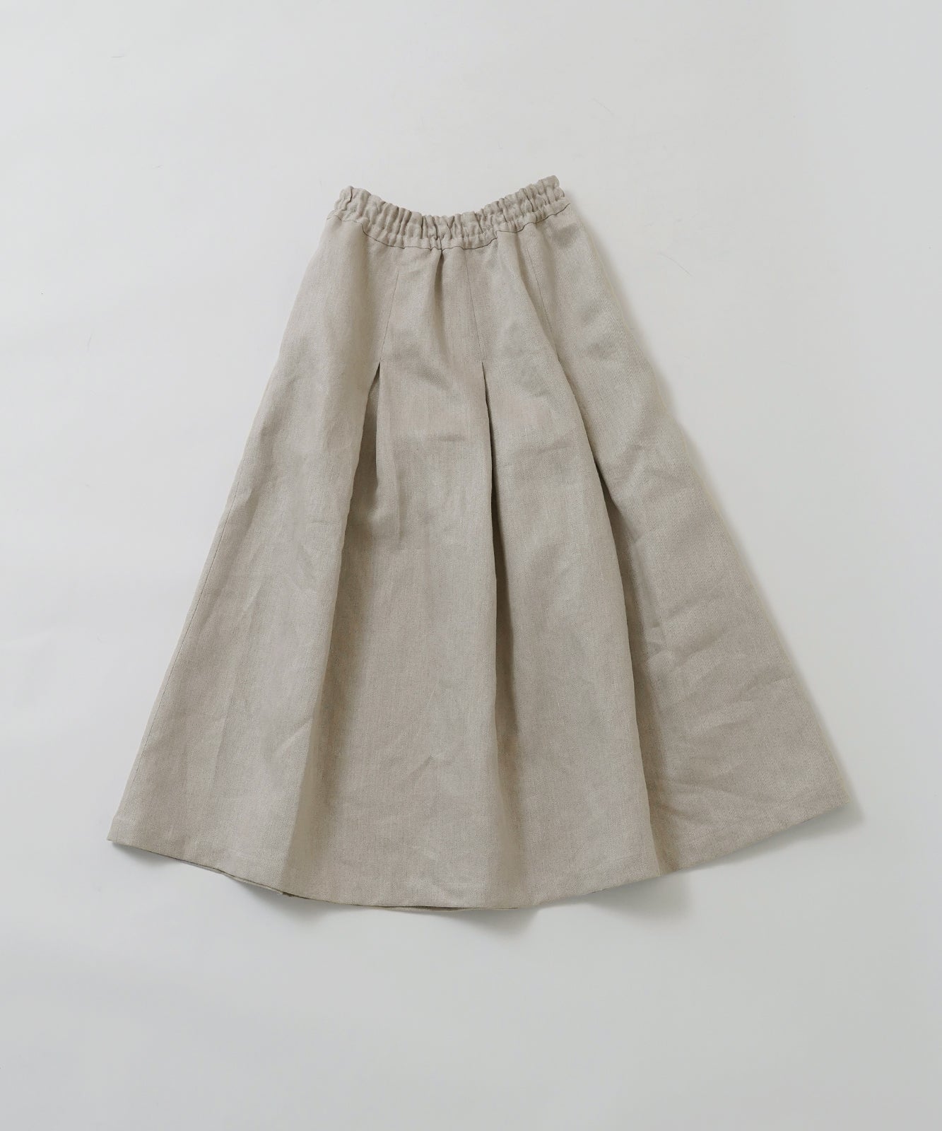 [On sale from 12:00 on Saturday, August 10th]Box pleated skirt in heavy linen twill