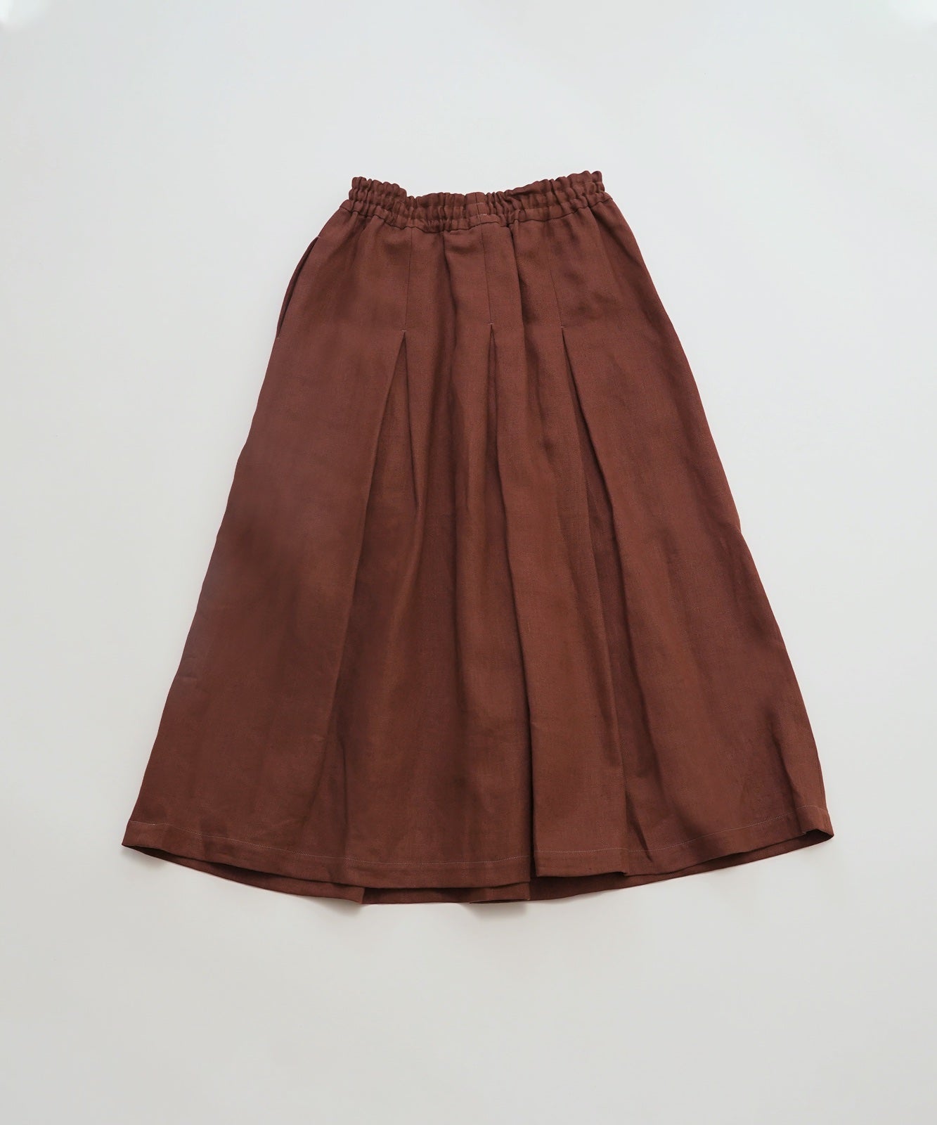 [On sale from 12:00 on Saturday, August 10th]Box pleated skirt in heavy linen twill