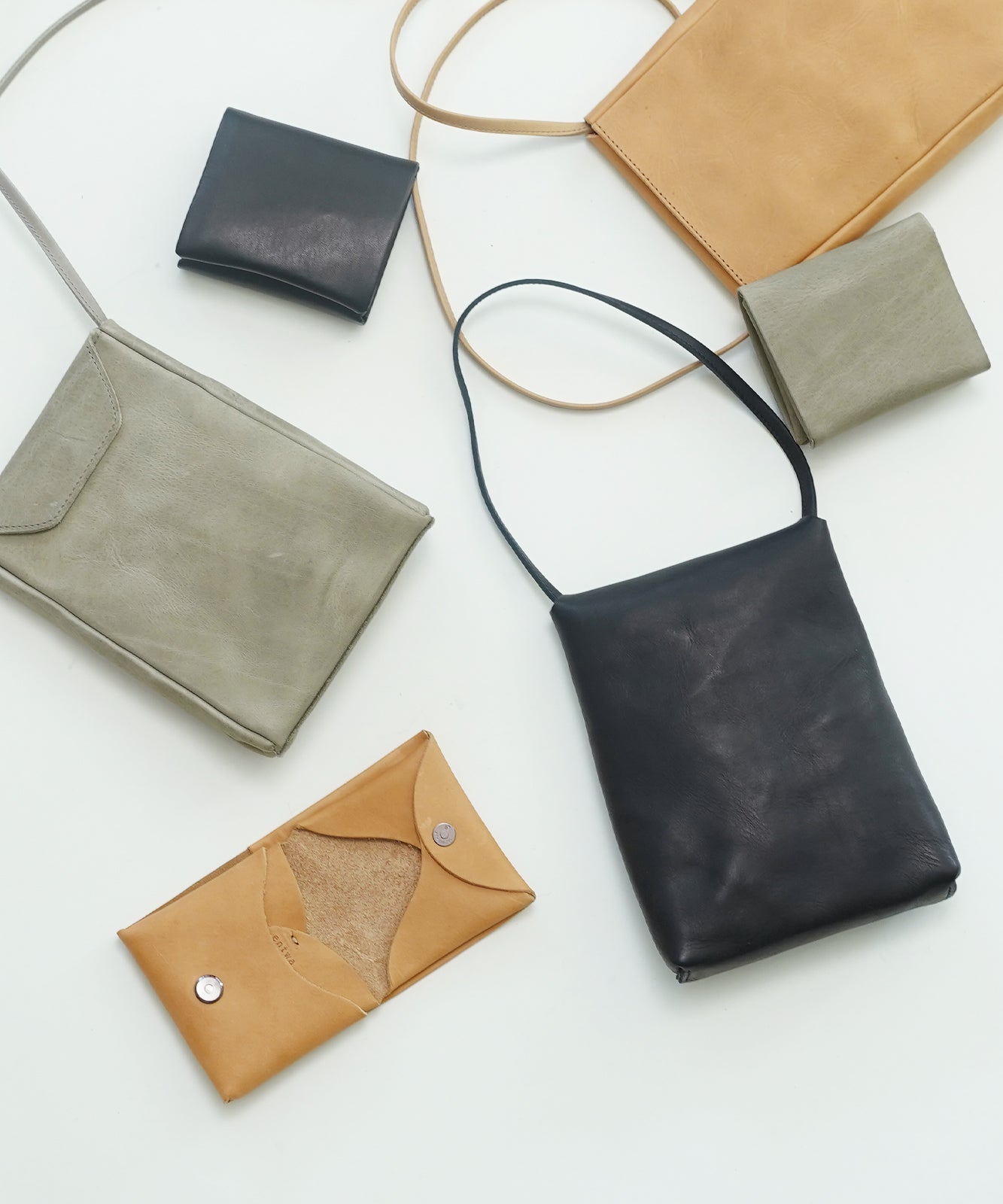 Leather mini shoulder bag