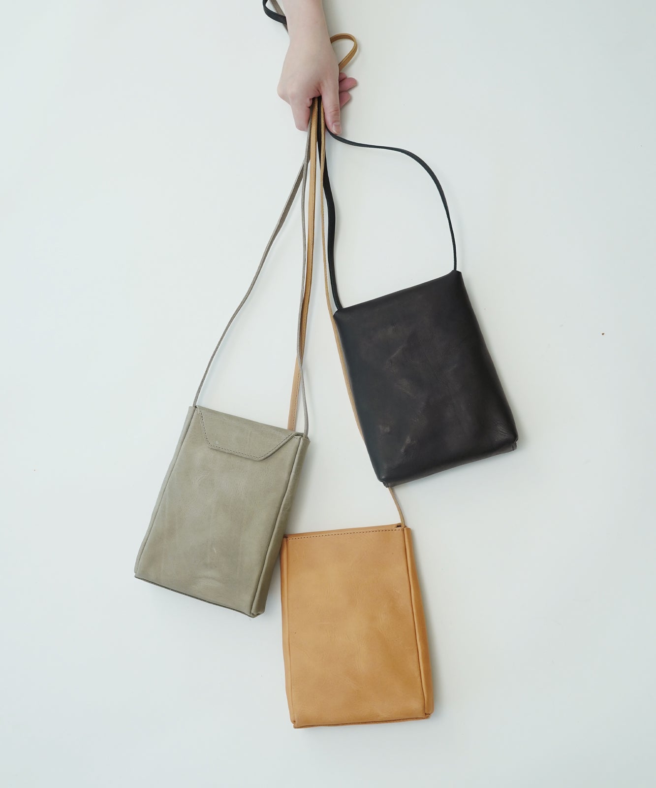 Leather mini shoulder bag