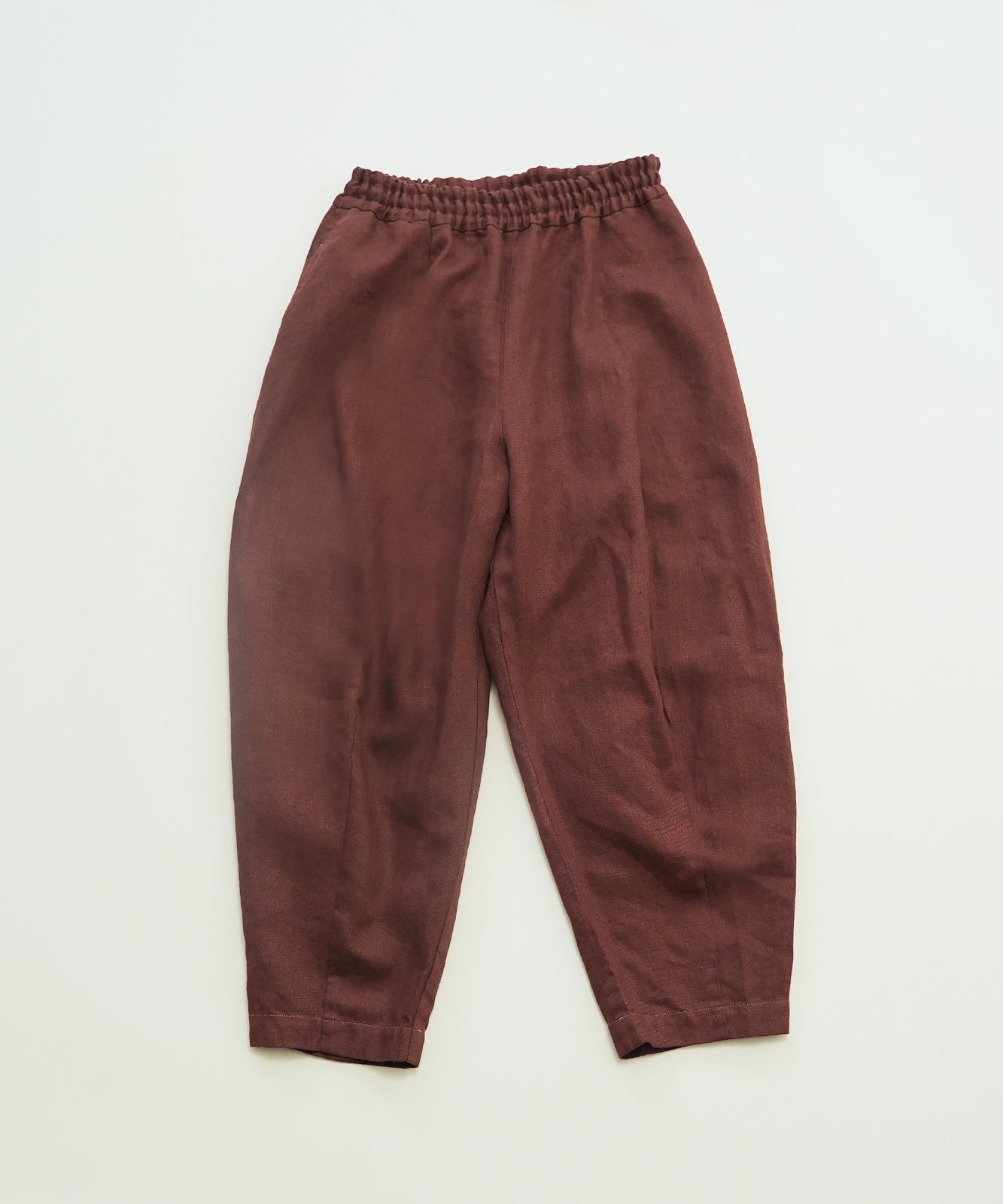 Tapered pants in heavy linen twill