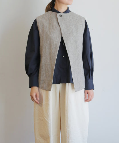 Wool linen vest 