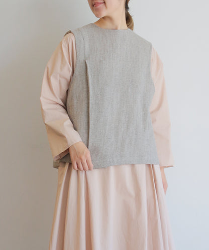 Wool linen vest 