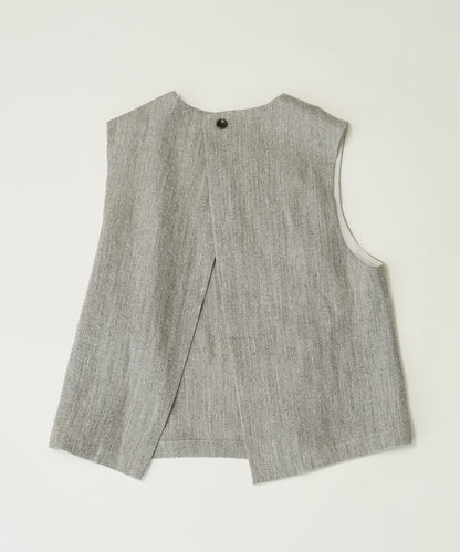 Wool linen vest 