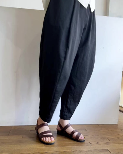 テーパードパンツ ナイロンツイルスムース
