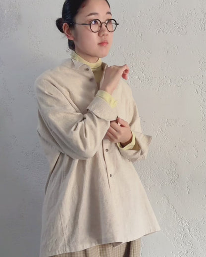 [Available October 24] Cotton Linen Voile Overshirt