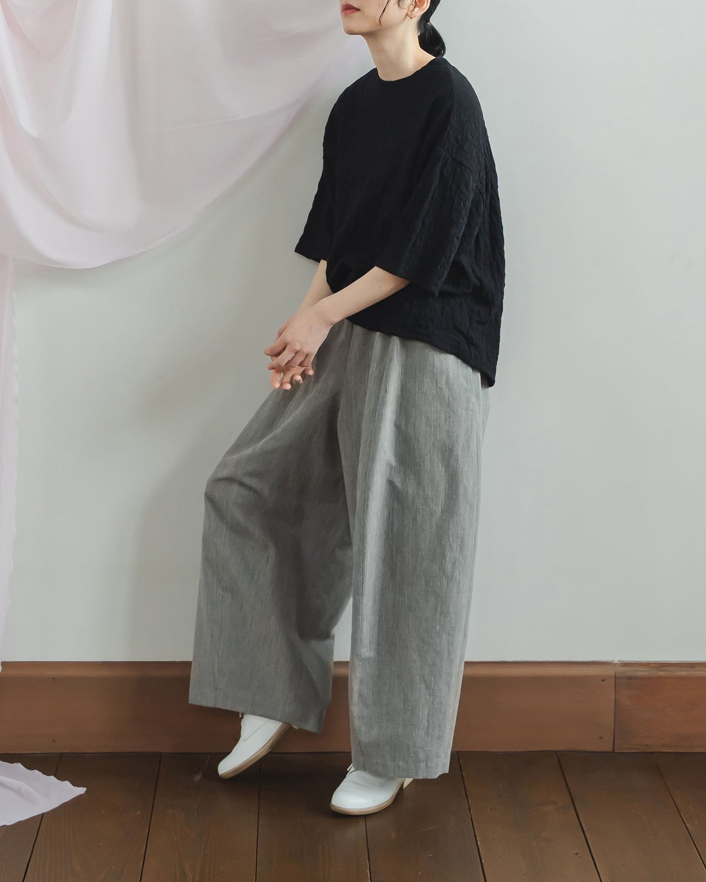 【6.6(土)12:00~発売予定】ワイドパンツ ウールリネン