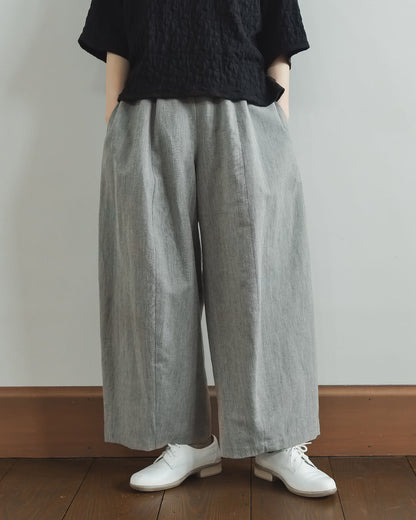 【6.6(土)12:00~発売予定】ワイドパンツ ウールリネン
